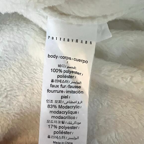 Pottery Barn Faux Fur Trim Hooded Robe One Size Fits Most - Picture 14 of 15